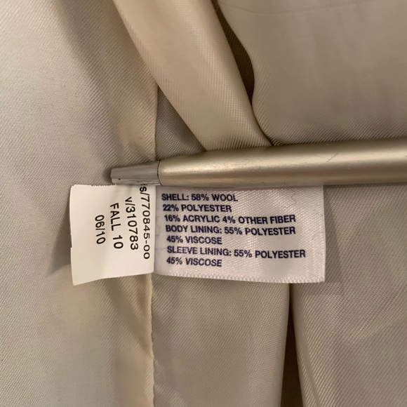 GAP Black & White Tweed Wool Coat Sz 2 - Picture 8 of 8